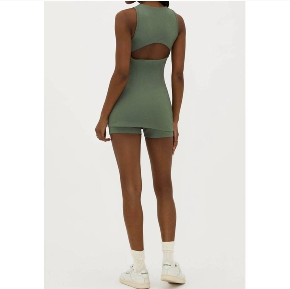 Beach Riot Olina Romper Queen Palm Waffle - Picture 5 of 9